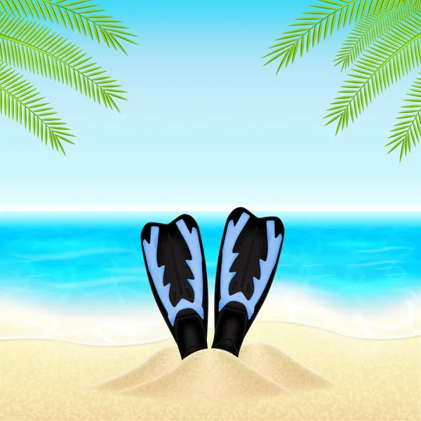 Summer background with — Stock Vector