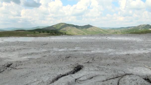 Schlammvulkanreservat in Rumänien - buzau - berca — Stockvideo