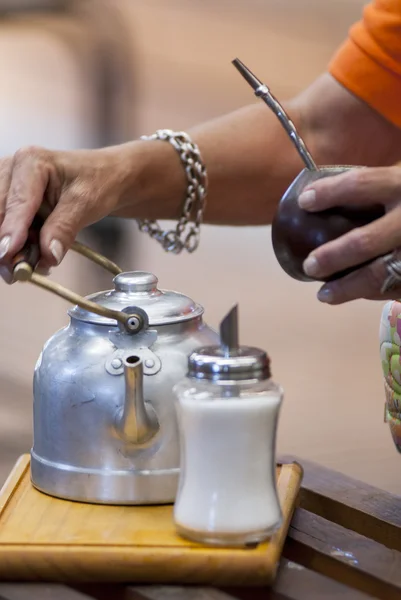 Configuración de bebidas mate - Yerba Mate — Foto de Stock