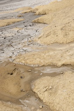 Çamur volkanlar - doku ve patlama-Romanya, Buzau, Berca
