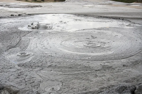 Mud Volcanoes - Texture and eruption -Romania, Buzau, Berca — Stock Photo, Image