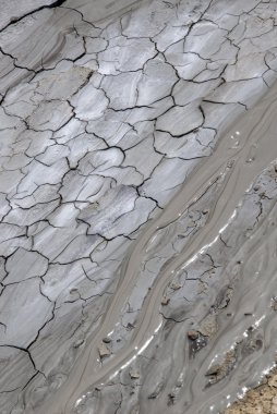 Çamur volkanlar - doku ve patlama-Romanya, Buzau, Berca