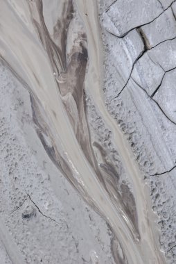 Çamur volkanlar - doku ve patlama-Romanya, Buzau, Berca