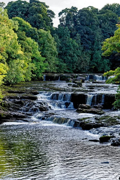 Ποταμός Ure Upper Falls Aysgarth Falls Στο Εθνικό Πάρκο Yorkshire — Φωτογραφία Αρχείου