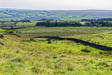 Hadrian Duvarı, Northumberland Ulusal Parkı, Northumberland, İngiltere, İngiltere - 17 Eylül 2020