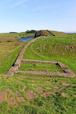 Hadrian's Wall, Northumberland National Park, Northumberland, England, United Kingdom - 17th of September 2020 clipart