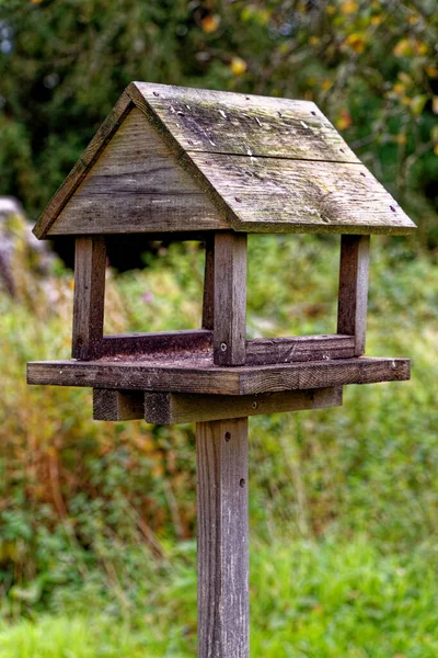 Maison Oiseaux Bois Sur Poteau Bois Maison Oiseaux Bois Vintage — Photo