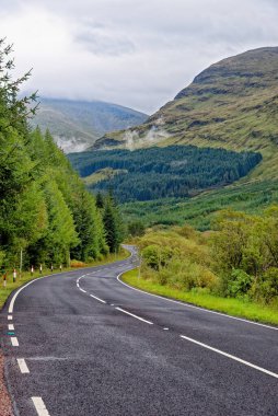 Ülke yolu, Argyll ve Bute, İskoçya, Birleşik Krallık