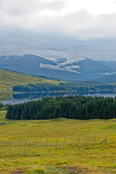 Scottish Landscape Beauty Loch Tulla View Point Central Highlands Argyll — Zdjęcie stockowe