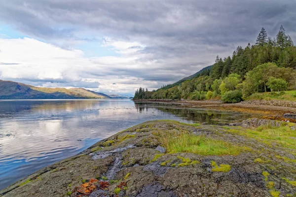 Aire Pique Nique Relaxante Loch Linnhe Dans Les Hautes Terres — Photo