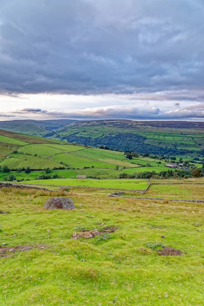 Autumn Afternoon View Pennine Way Yorkshire Dales National Park North — Stock Photo, Image