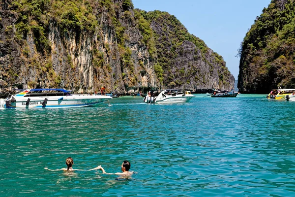 Crucero Laguna Koh Hong Mar Andamán Parque Tharn Bok Khorani — Foto de Stock