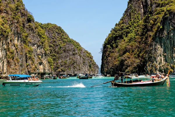 Κρουαζιέρες Στη Λιμνοθάλασσα Του Koh Hong Στη Θάλασσα Ανταμάν Και — Φωτογραφία Αρχείου