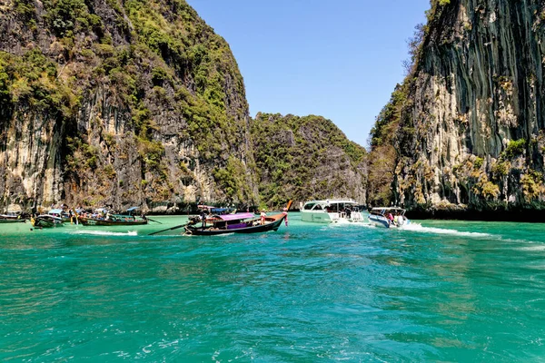 Κρουαζιέρες Στη Λιμνοθάλασσα Του Koh Hong Στη Θάλασσα Ανταμάν Και — Φωτογραφία Αρχείου