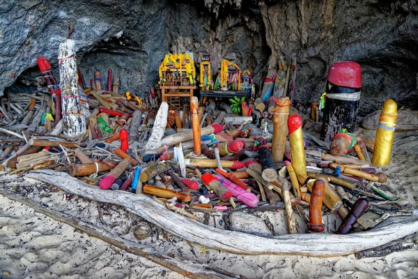 Princess Cave Phallus Symbols Phra Nang Cave Shrine Dedicated Princess — Stock Photo, Image