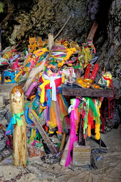 Princess Cave Phallus Symbols Phra Nang Cave Shrine Dedicated Princess — Stock Photo, Image