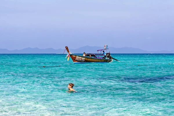 Cel Podróży Zatoka Phra Nang Wyspa Poda Prowincja Krabi Tajlandia — Zdjęcie stockowe