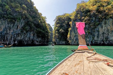 Cruising in the lagoon of Koh Hong in the Andaman Sea and Tharn Bok Khorani Park in Krabi Province - Thailand - January 28, 2020 clipart
