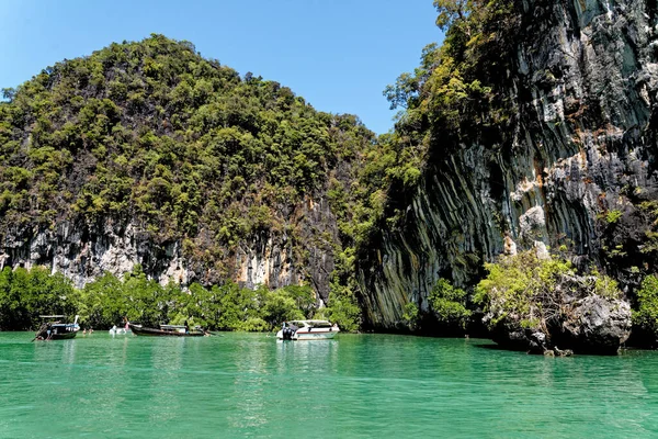 Kryssning Lagunen Koh Hong Andamansjön Och Tharn Bok Khorani Park — Stockfoto