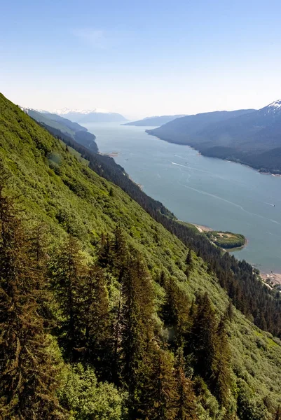 Scenic View Gastineau Channel Douglas Island Downtown Juneau Top Juneau — Stock Photo, Image