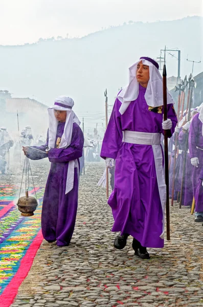 Processione Del Venerdì Santo Durante Settimana Santa Semana Santa Nel Foto Stock Royalty Free