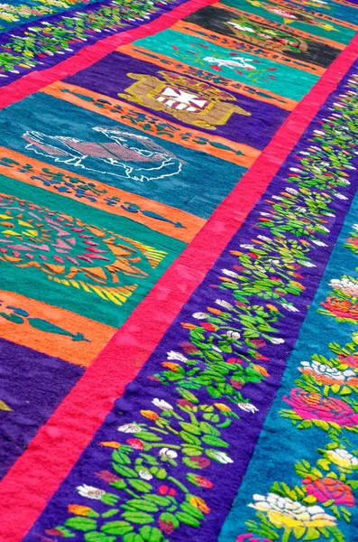 Kutsal Cuma Alayı Için Talaş Halısı Antigua Guatemala Orta Amerika — Stok fotoğraf