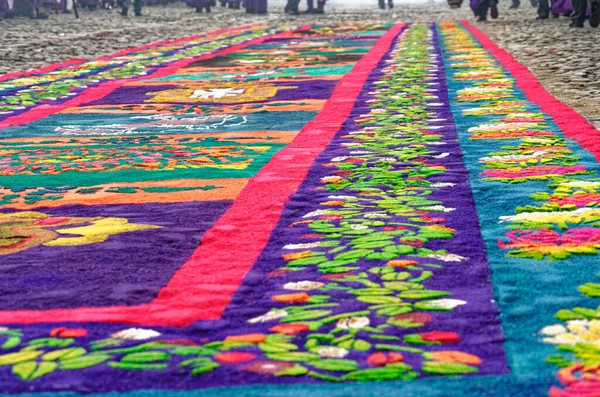 Sawdust Carpet Good Friday Procession Holy Week Antigua Guatemala Central Stock Image