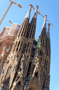 Sagrada Familia Katedrali, UNESCO Dünya Mirası Alanı, Barselona, Katalunya, İspanya, Avrupa - 30 Haziran 2011