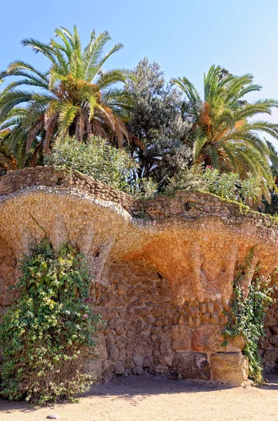 Park Guell tasarımı Gaudi, Barselona, İspanya, Avrupa - 30 Haziran 2011