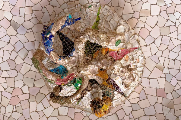 Πολύχρωμο Mosaic Στο Park Guell Βαρκελώνη Ισπανία Ευρώπη Ιουνίου 2011 — Φωτογραφία Αρχείου