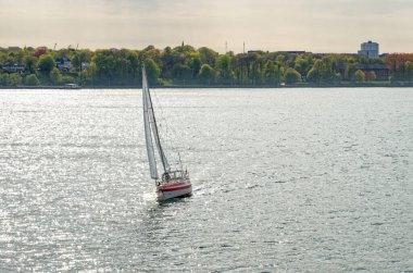 Baltık Denizi Manzarası - İsveç - 3 Şubat 2012 Stockholm Takımadası 'na yelken açın
