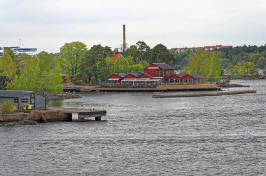 Baltık Denizi Manzarası - İsveç - 3 Şubat 2012 Stockholm Takımadası 'na yelken açın