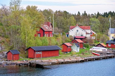 Baltık Denizi Manzarası - İsveç - 3 Şubat 2012 Stockholm Takımadası 'na yelken açın