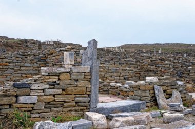 Yunanistan, Cyclades adaları, Delos, Unesco dünya mirası, Ege 'nin en eski arkeolojik bölgesi olan Delos - Mykonos - Yunanistan