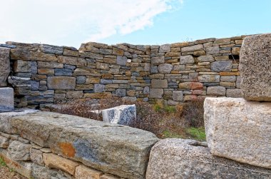 Yunanistan, Cyclades adaları, Delos, Unesco dünya mirası, Ege 'nin en eski arkeolojik bölgesi olan Delos - Mykonos - Yunanistan