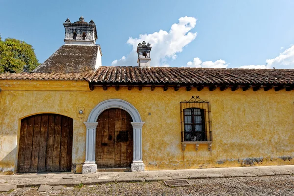 Morning Street Scene Scenic Central City Antigua Guatemala Sacatepequez Guatemala — Stock Photo, Image