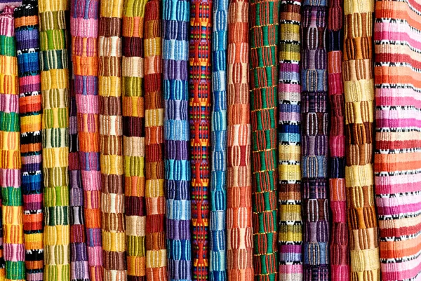 Tradiční Ručně Tkané Guatemalské Textilie Vyráběné Prodávané Místními Mayans Trzích Royalty Free Stock Obrázky