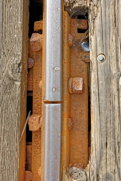 Detalle Ferroviario Oxidado Vintage Hierro Astoria Oregon Estados Unidos América — Foto de Stock