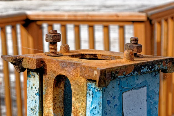 Rusting Old Industrial Equipment One Last Remaining Items Old Fishing — Stock Photo, Image