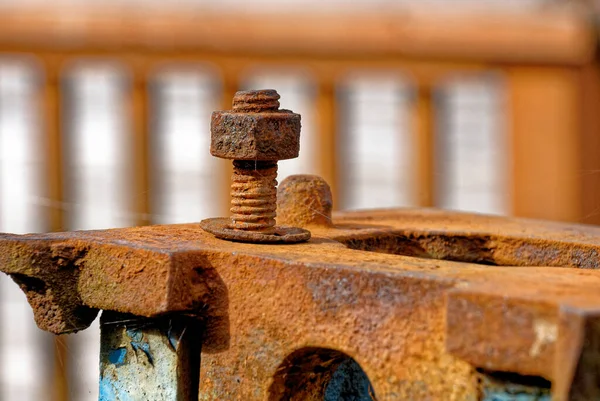 Rusting Old Industrial Equipment One Last Remaining Items Old Fishing — Stock Photo, Image