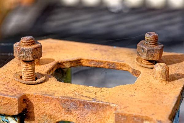 Rusting Old Industrial Equipment One Last Remaining Items Old Fishing — Stock Photo, Image