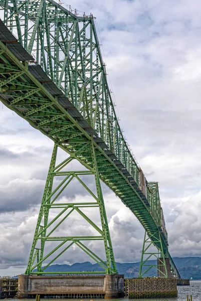 Astoria Megler Bridge Columbia River Wood Pylons Astoria Oregon États — Photo