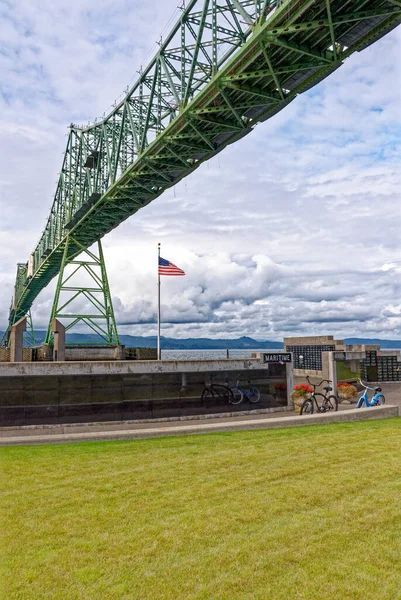 Astoria Megler Bridge Columbia River Wood Pylons Astoria Oregon Usa — Stock Photo, Image