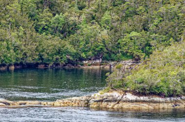Buzul Geçidi, Darwin Kanalı - Patagonya - Güzel dağların, buzulların ve şelalelerin manzarası