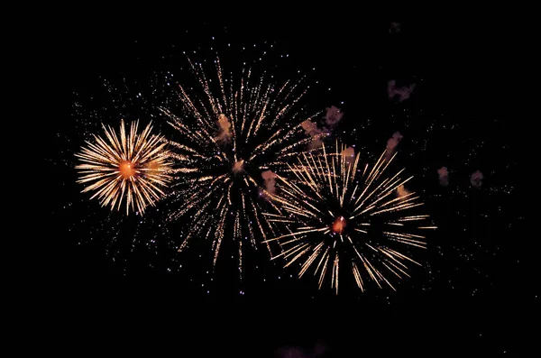 Geceleri havai fişek gösterisi. Havai fişek gösterisi ve kutlamalar.