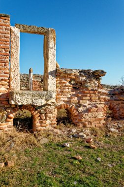 Histria, Romanya - Milezyalı yerleşimciler tarafından kurulan antik Yunan kolonisi Istros 'un kalıntıları. Dobrogea - 5 Eylül 2011