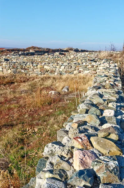 Histria, Romanya - Milezyalı yerleşimciler tarafından kurulan antik Yunan kolonisi Istros 'un kalıntıları. Dobrogea - 5 Eylül 2011