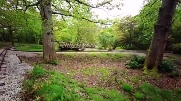 Exbury Gardens Railway Qui Étend Sur Miles Autour Partie Nord — Video