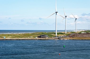 Offshore rüzgar çiftliği, Ijmuiden, Kuzey Denizi, Hollanda - 4 Mart 2012