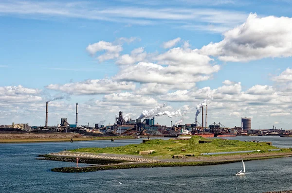 Tata Stahlwerk Hafen Von Ijmuiden Niederlande März 2012 — Stockfoto